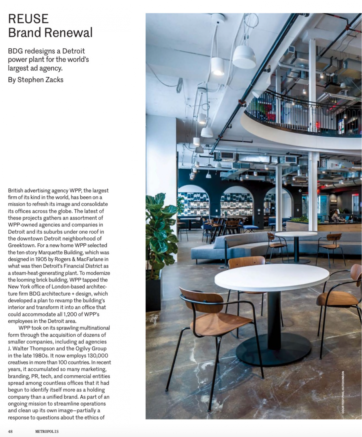 SIX GLORIOUS PAGES IN METROPOLIS MAGAZINE FOR BDG ARCHITECTURE + DESIGN