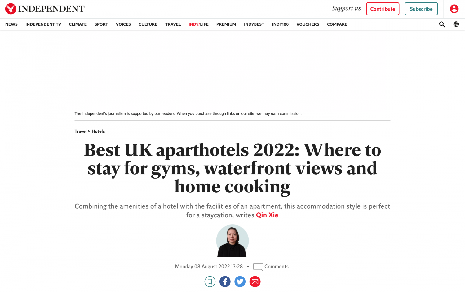 The Independent has featured our client STAY, providers of high-end serviced apartments in London
