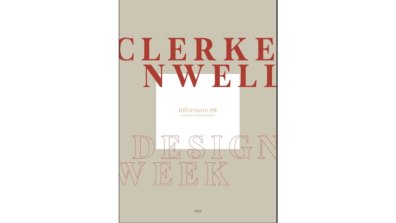 CLERKENWELL DESIGN WEEK 2023