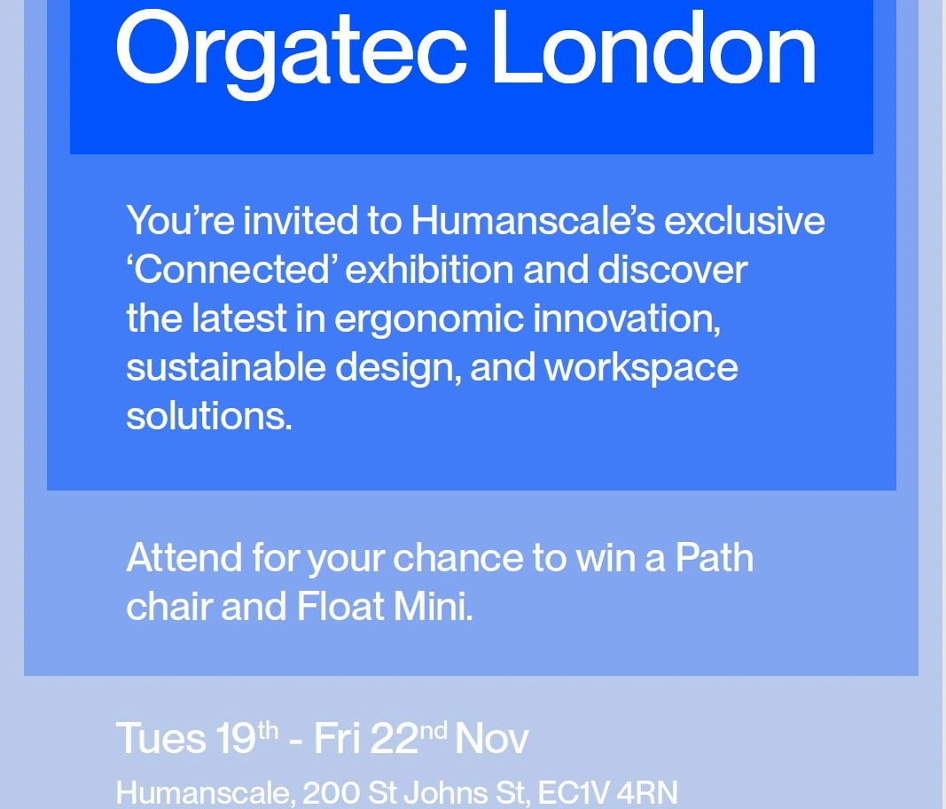 Humanscale Present Orgatec London with its ‘Connected’ Exhibition